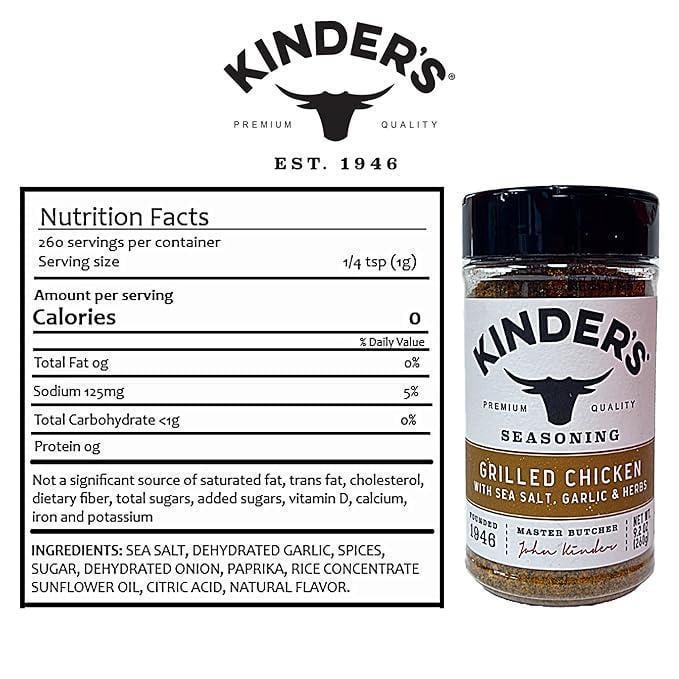 Приправа Kinder's Grilled Chicken Seasoning для курицы 260 г (2313529444) - фото 2 Приправа Kinder's Grilled Chicken Seasoning для курицы 260 г (2313529444) - фото 2