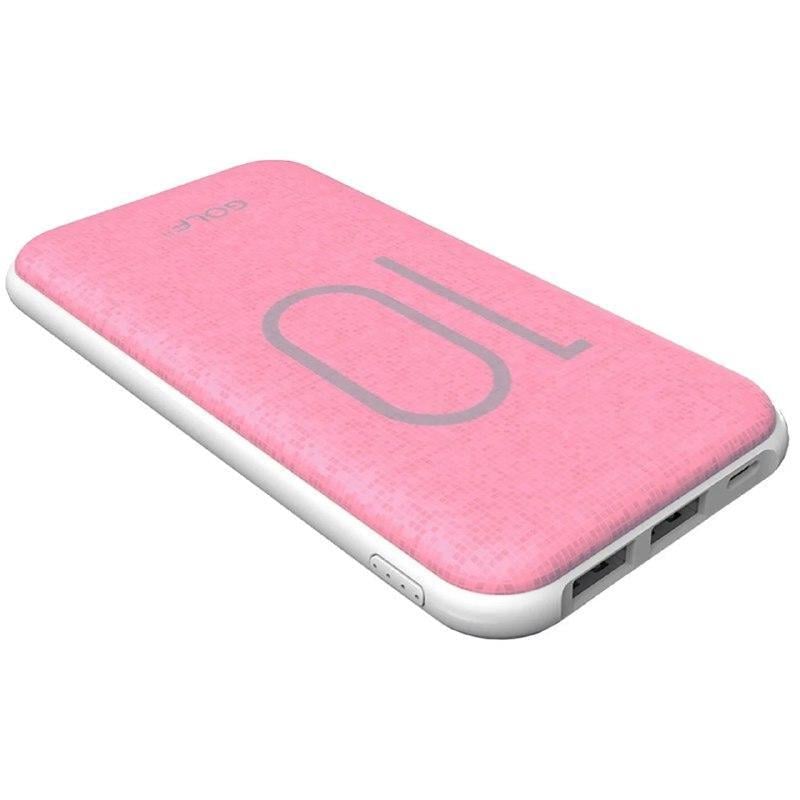 Портативная батарея GOLF 10000 mAh G26 Розовый (1959TD)