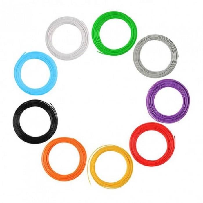 Нитка пластикова для 3д ручки 100 метрів 10 мотків Різнокольоровий