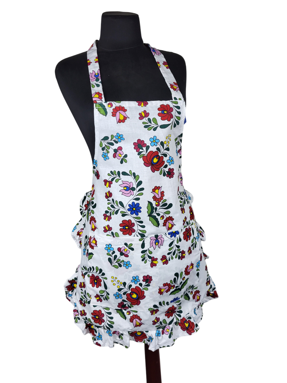 Фартук Цветы с карманами Белый (23777917) Фартук Цветы с карманами Белый (23777917)