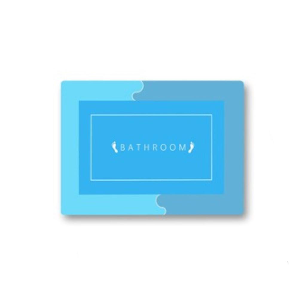 Килимок у ванну кімнату Stenson R30937-120 прямокутний 80x120 см Блакитний з синім (26712825)