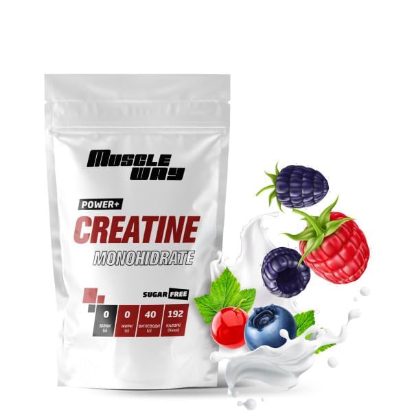 Креатин моногідрат MuscleWay Creatine Monohidrate 99,9% Sugar Free 50 порцій 250 г Лісові ягоди (21-125-cre-mw-rs250.3) Креатин моногідрат MuscleWay Creatine Monohidrate 99,9% Sugar Free 50 порцій 250 г Лісові ягоди (21-125-cre-mw-rs250.3)