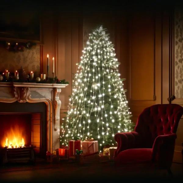 Гірлянда Кінський хвіст 600 LED 20 ниток 3 м Біле світло (1733015W)