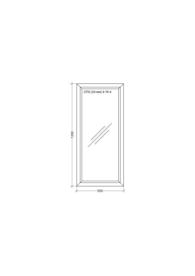 Вікно металопластикове WDS MiroPlast глухе 550х1200 мм (M.0.24.55.120 ) - фото 2 Вікно металопластикове WDS MiroPlast глухе 550х1200 мм (M.0.24.55.120 ) - фото 2