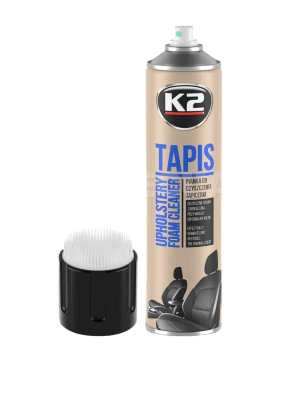 Очиститель обивки салона со щеткой K2 TAPIS AERO/Brush 600 мл (K206B)