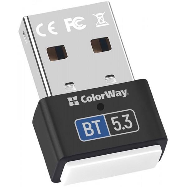 Адаптер Bluetooth Colorway v5.3 USB Black (CW-AD-BT53)