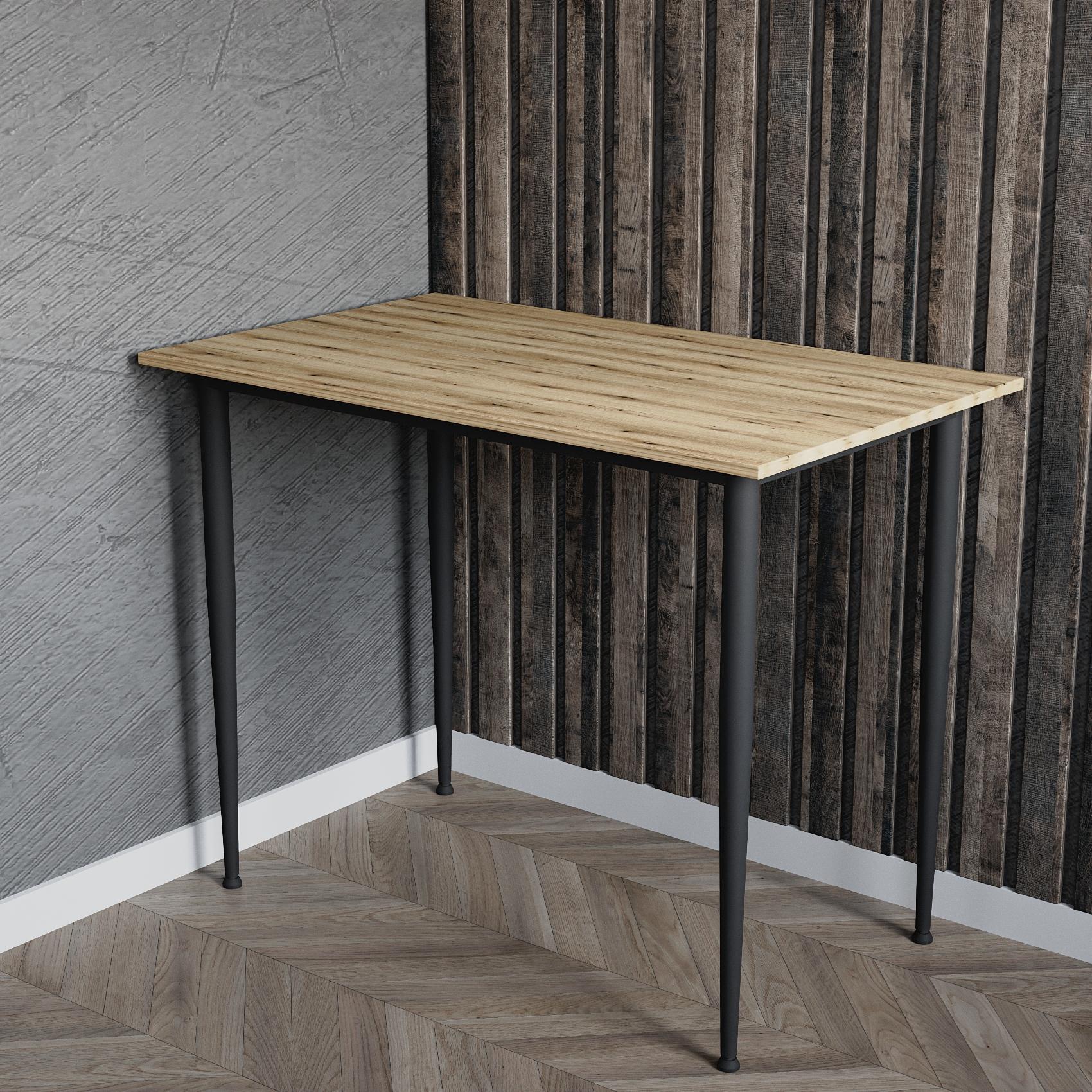 Універсальний стіл Prime Ferrum-decor 750x1400x700 Чорний метал ДСП Дуб Евок Прибережний 16 мм (FRD-107677)