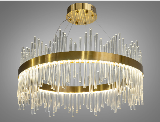 Люстра подвесная светодиодная Diasha 140 Вт 60 см Бронза (839/600BR)