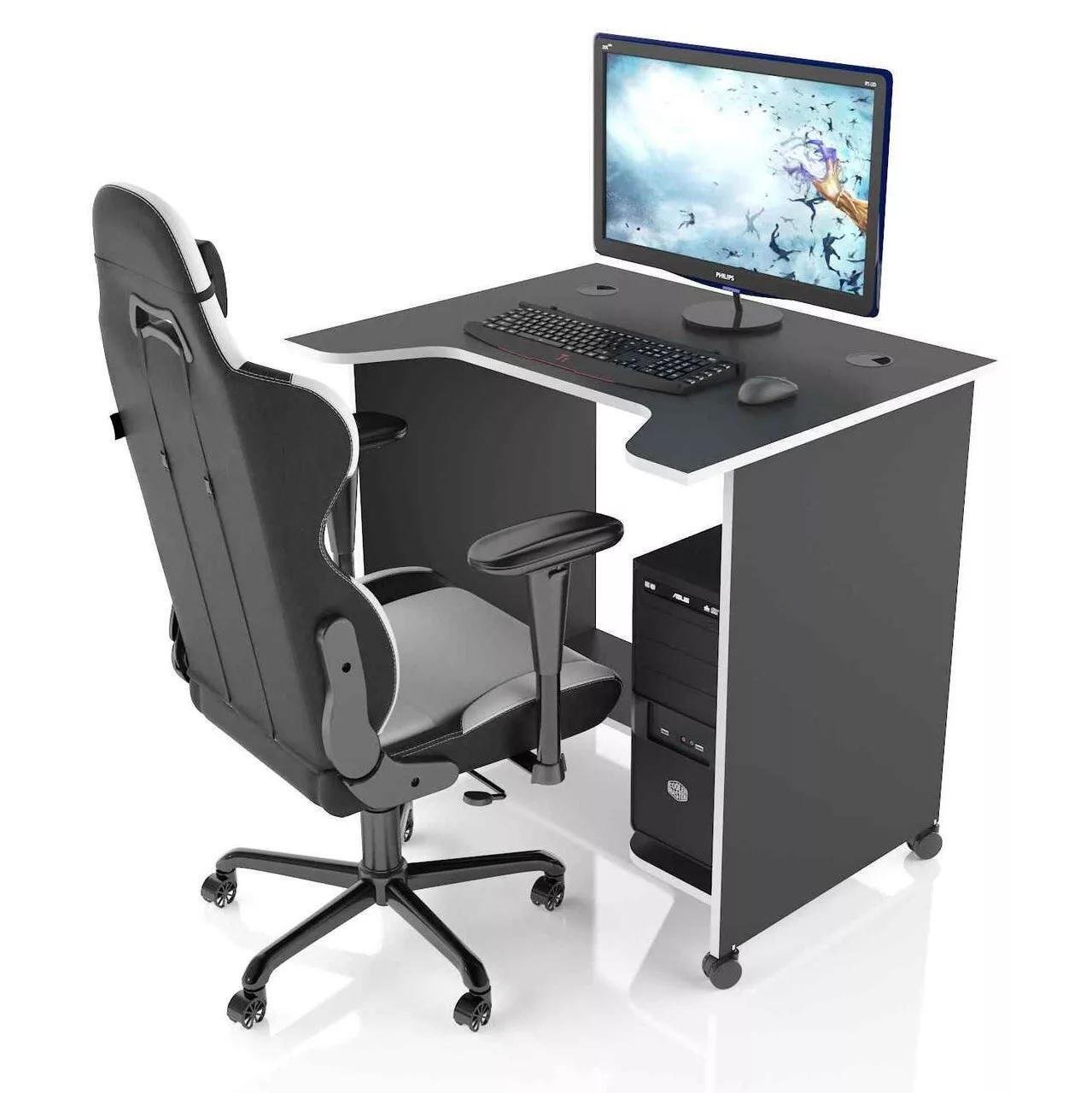 Стол компьютерный XGamer MINI XG 08 Черный с белым (12863724) - фото 1 Стол компьютерный XGamer MINI XG 08 Черный с белым (12863724) - фото 1