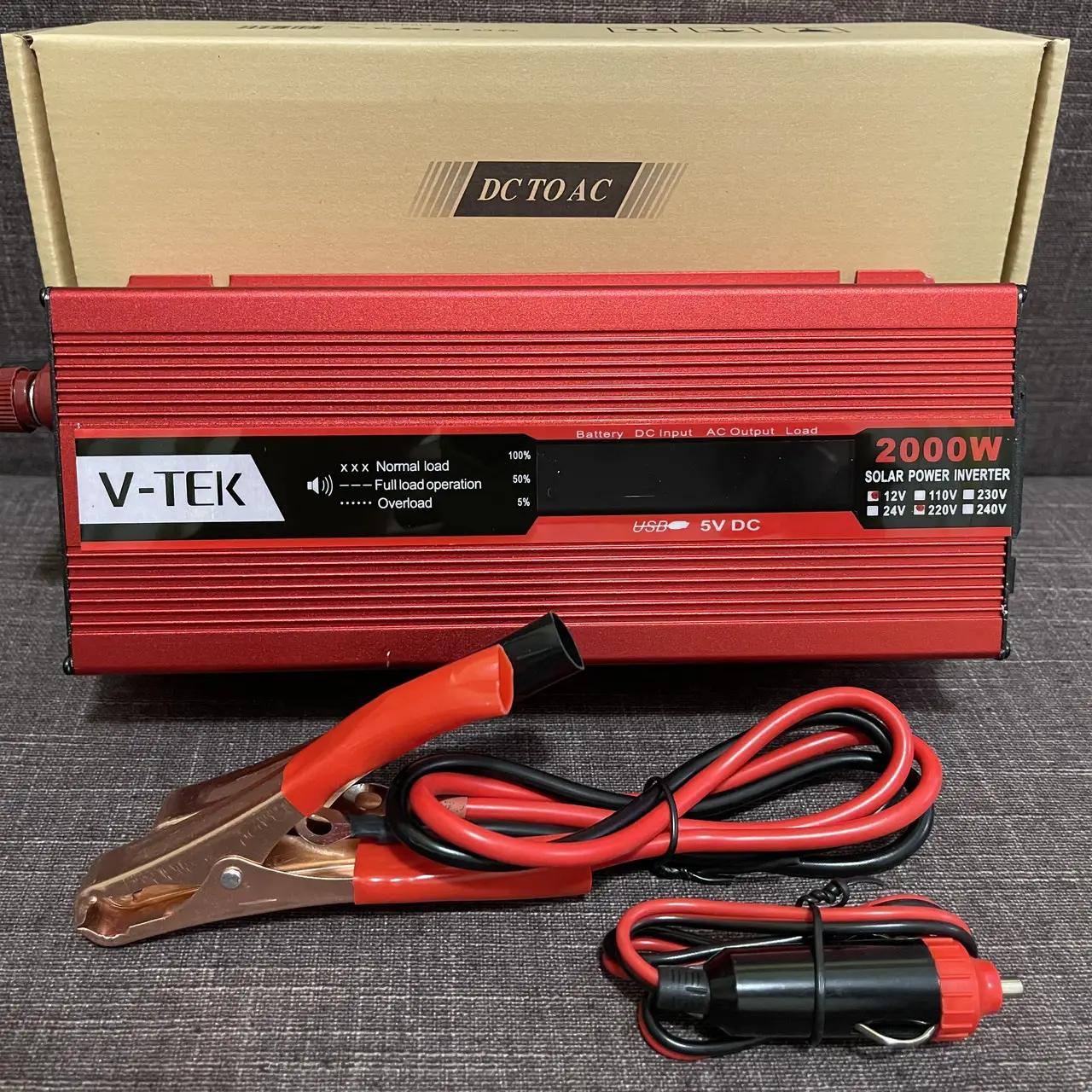 Перетворювач автомобільного струму V-TEK 12-220 V 2000 W (133252323) - фото 6 Перетворювач автомобільного струму V-TEK 12-220 V 2000 W (133252323) - фото 6