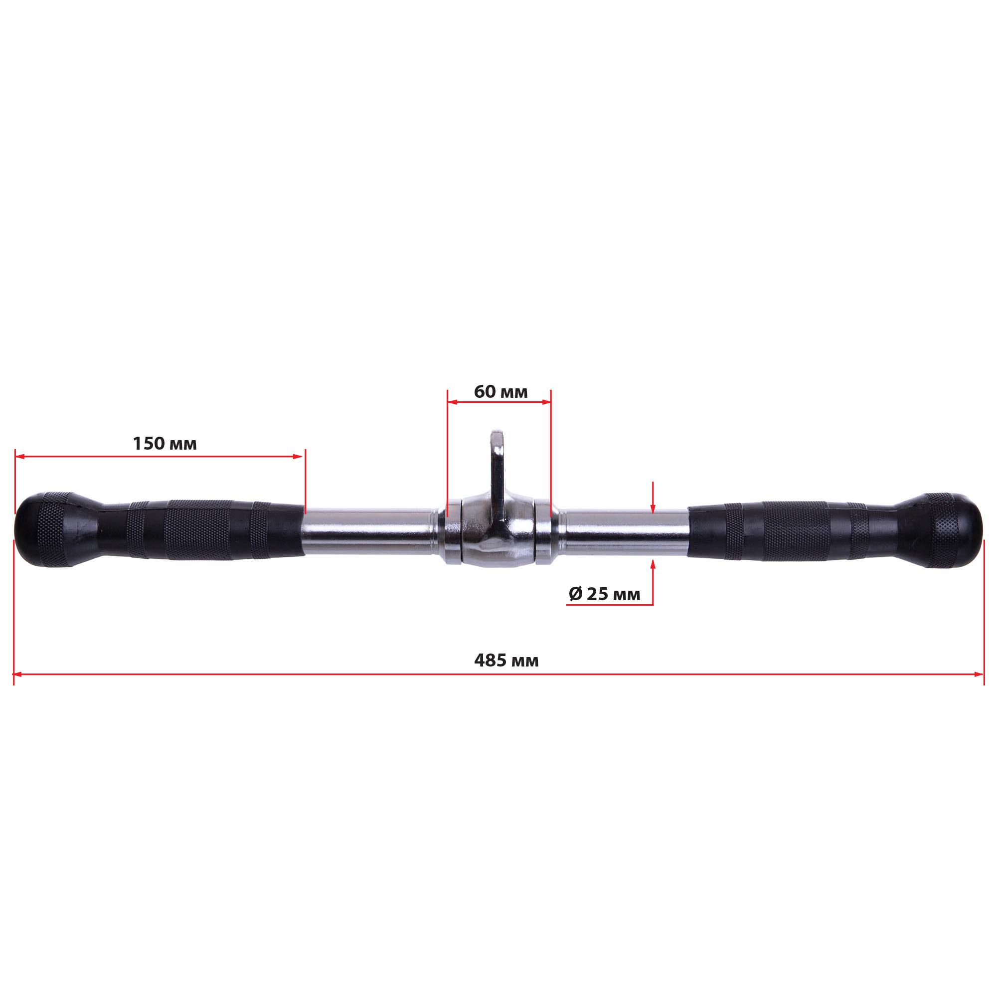 Рукоятка для тяги TA-2731 на трицепс та біцепс пряма гумова Срібний (58363155) - фото 7