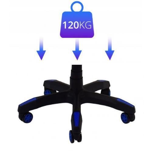 Кресло офисное компьютерное Bonro B-810 с подставкой для ног Синий (3548) - фото 4