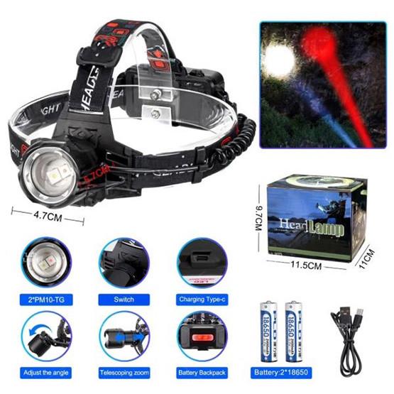 Ліхтар налобний PLD-T115 W+R Type-C/з червоним світлом (2118852239) - фото 6 Ліхтар налобний PLD-T115 W+R Type-C/з червоним світлом (2118852239) - фото 6