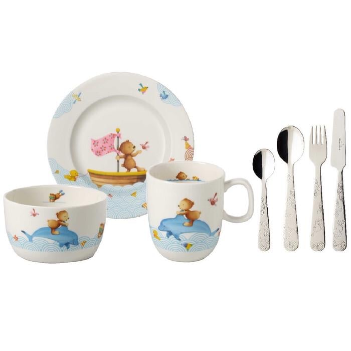 Набор посуды детский Happy as a Bear Villeroy & Boch 7 пр. в подарочной упаковке (1486648435)