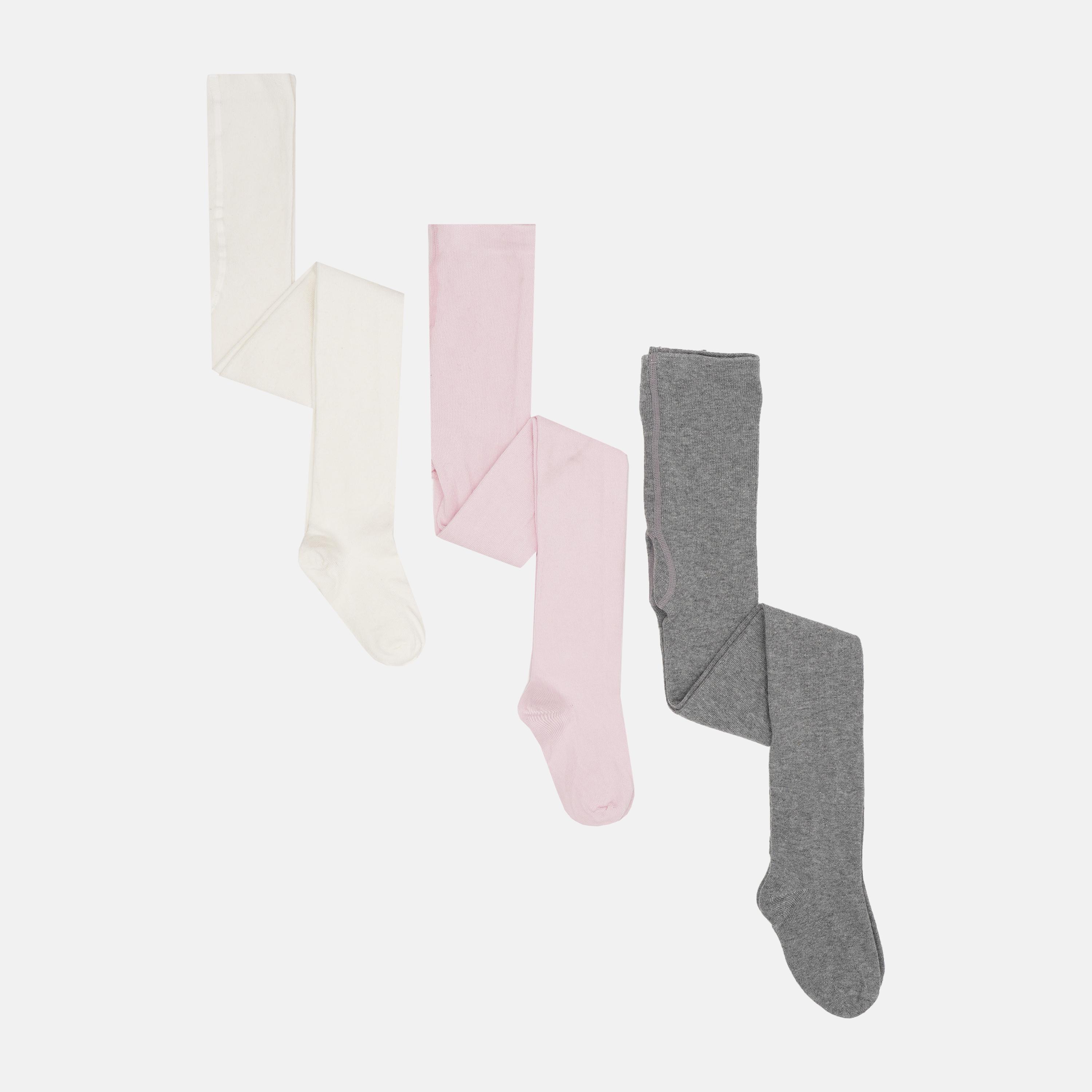 Колготки C&A 3 шт. 110-116 см Белый/Серый/Розовый (643252055168)