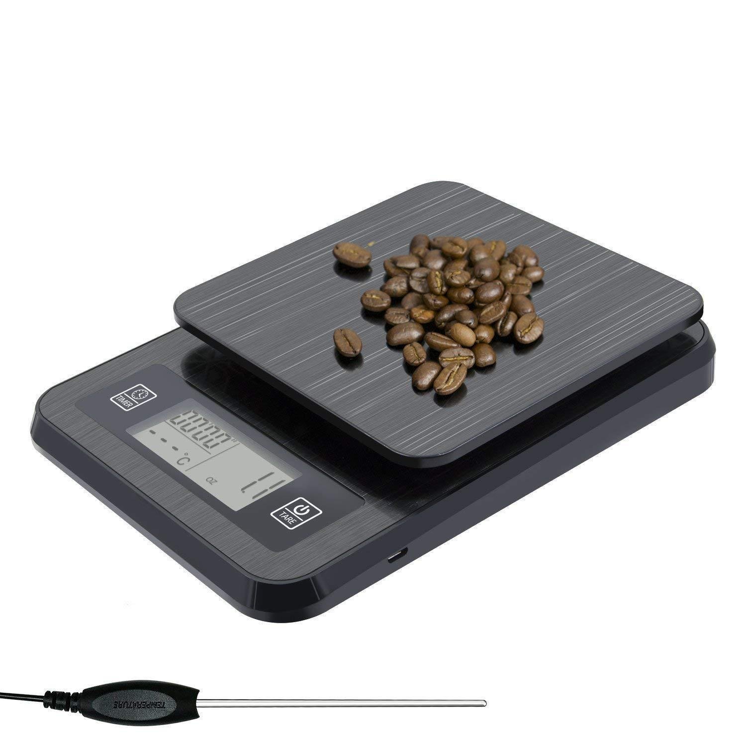 Весы электронные кофейные с термометром Zally Coffee Drip Scale K308 - фото 2