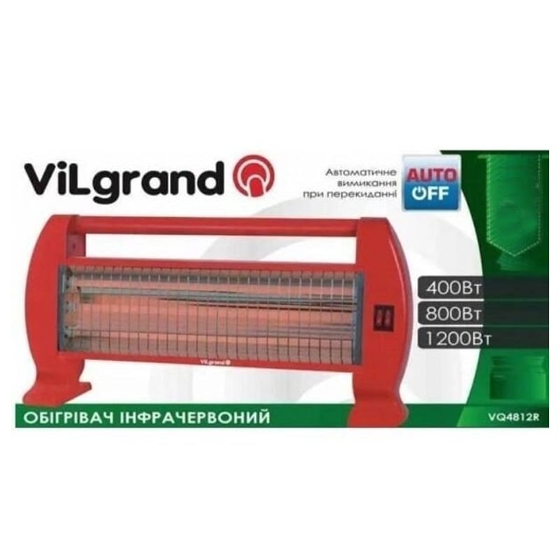 Инфракрасный обогреватель ViLGrand VQ4812R 1200W Red (tf7584) - фото 8 Инфракрасный обогреватель ViLGrand VQ4812R 1200W Red (tf7584) - фото 8