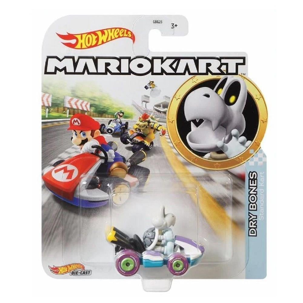 Машинка из видеоигры Hot Wheels Mario Kart Dry Bones GBG25-GJH59 (157548)