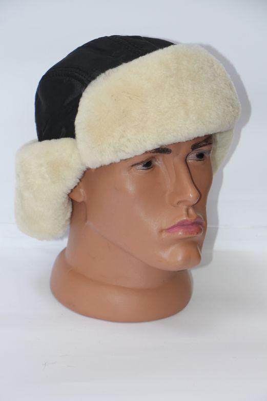 Шапка-ушанка мужская из овечьей шерсти (29078)