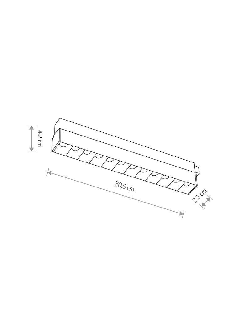 Светильник трековый Nowodvorski 10144 LVM Focus магнитный LED 1x9w 3000K 800Lm (2229963086) - фото 2