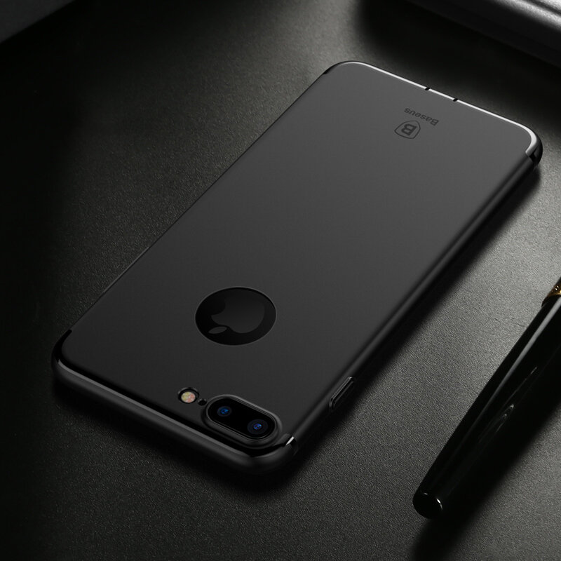 Чехол для телефона Baseus iPhone 8 Plus/7 Plus Simple Solid Black (ARAPIPH7P-MS01) - фото 3
