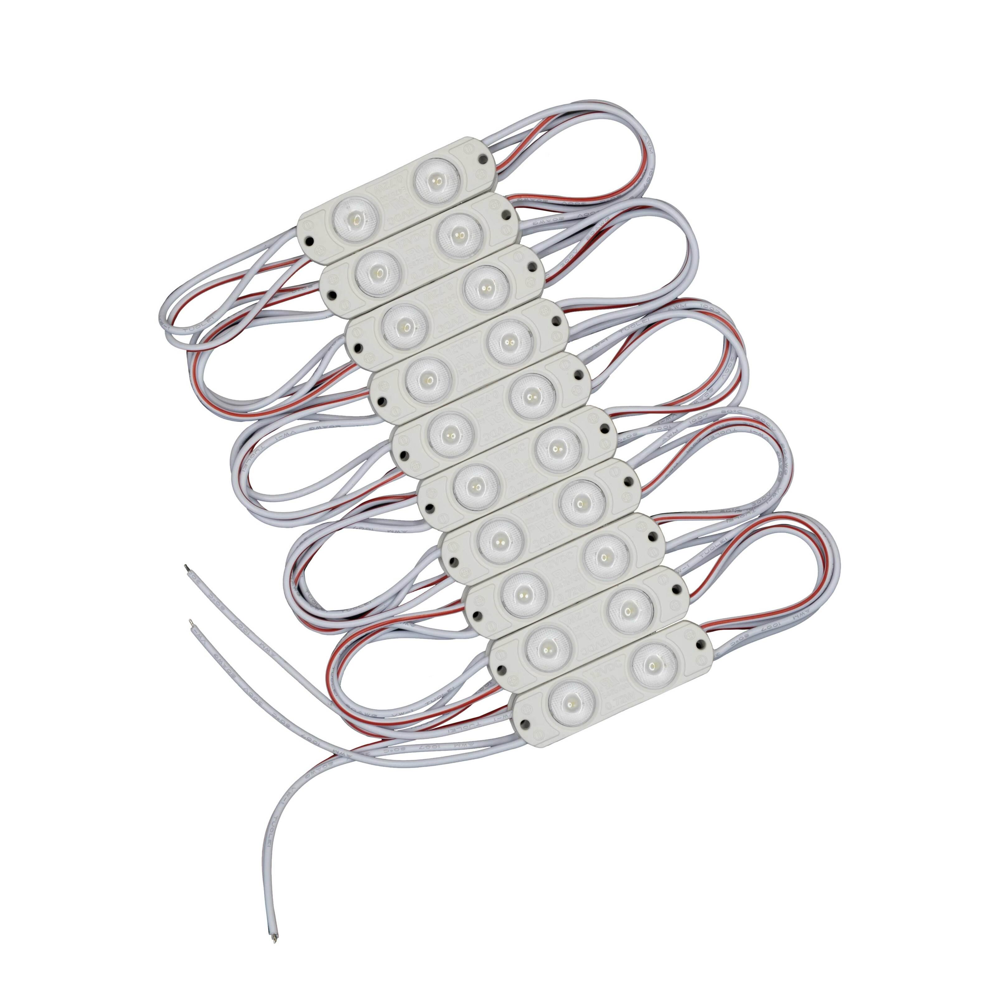 Светодиодный модуль Prolum Т1 SMD2835 2LED с линзой 12V 0,72W IP66 Белый (30273871)