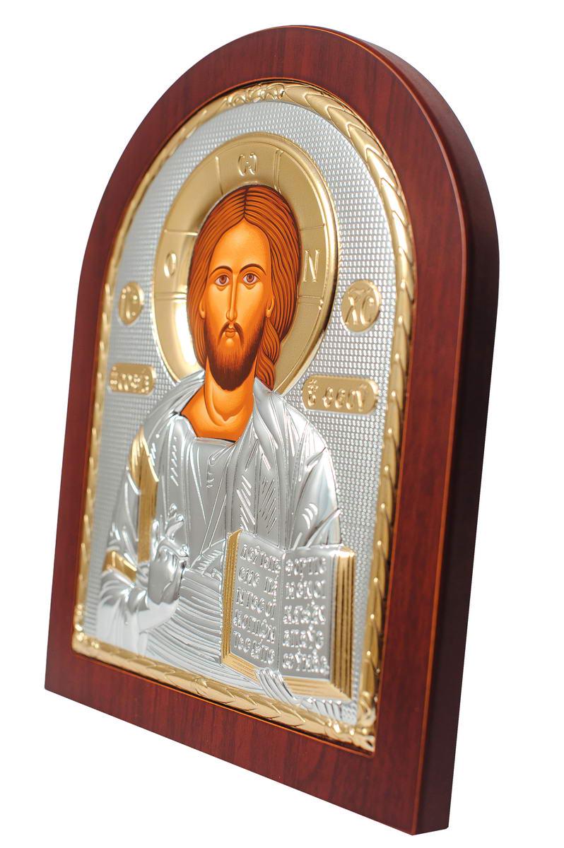 Ікона Спасителя Ісуса арочної форми 14,7х18 см Срібний (EP4-001XAG) - фото 4 Ікона Спасителя Ісуса арочної форми 14,7х18 см Срібний (EP4-001XAG) - фото 4