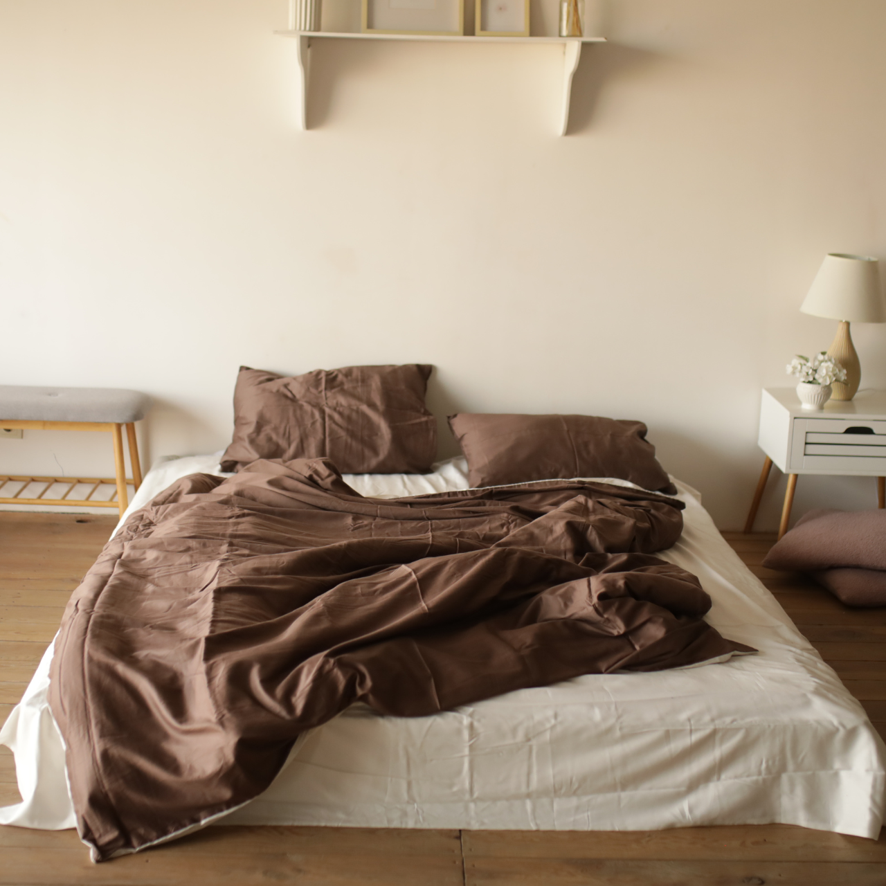 Постільна білизна Ohra Home Сатин Chocolate євро Шоколадний