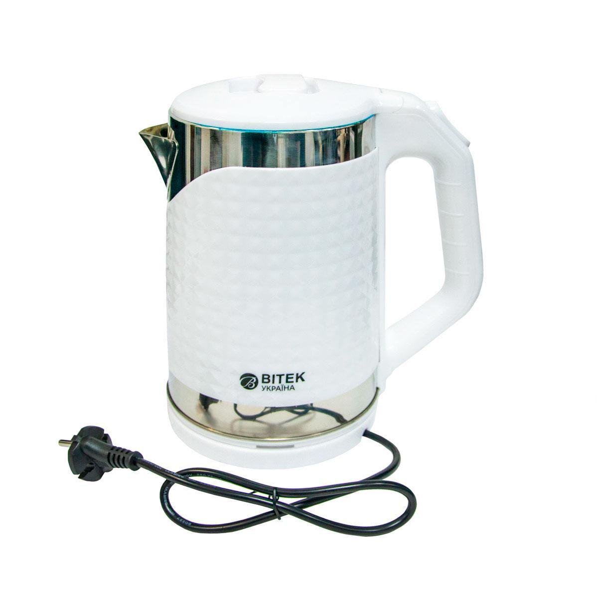 Электрочайник Bitek BT-3118 2,2 л 2 kW Белый (1009809-White)