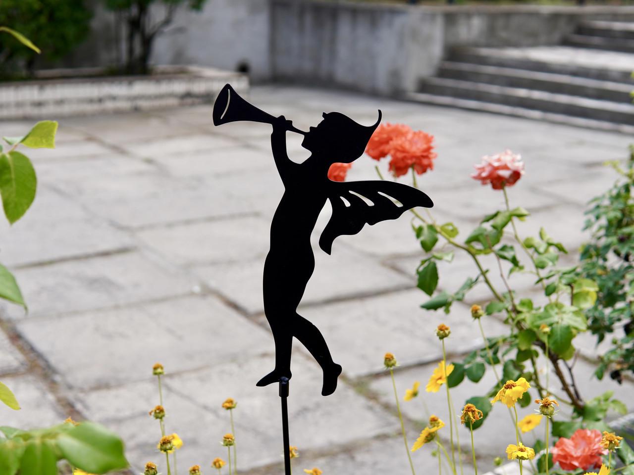 Садовая фигура Фея-мальчик металлическая для двора/сада/клумбы (DCR057) - фото 3