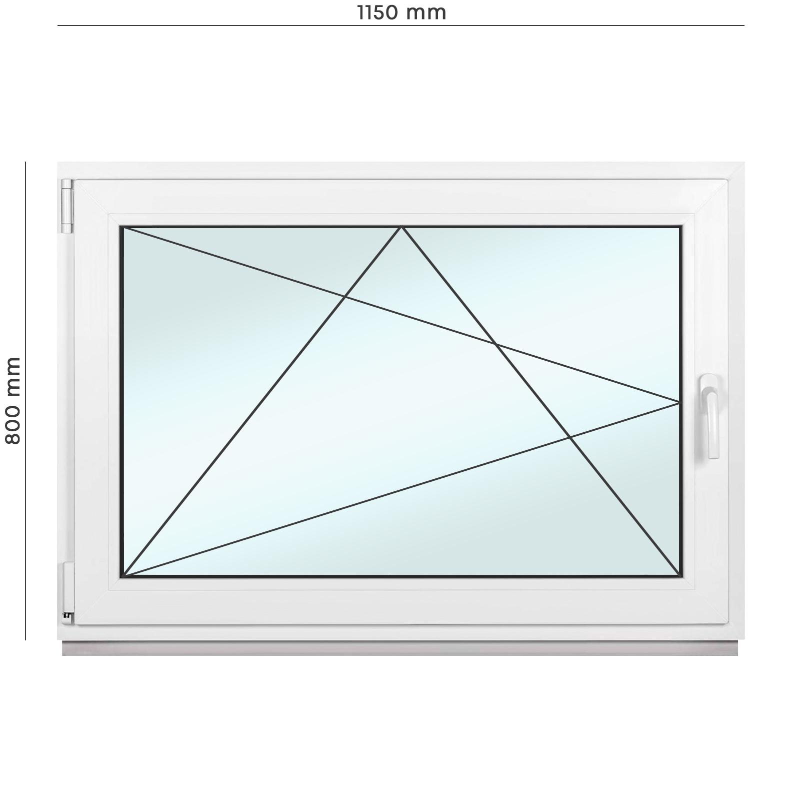Окно металлопластиковое Framex поворотно-откидное с левым открытием 1150х800 мм Белый - фото 2