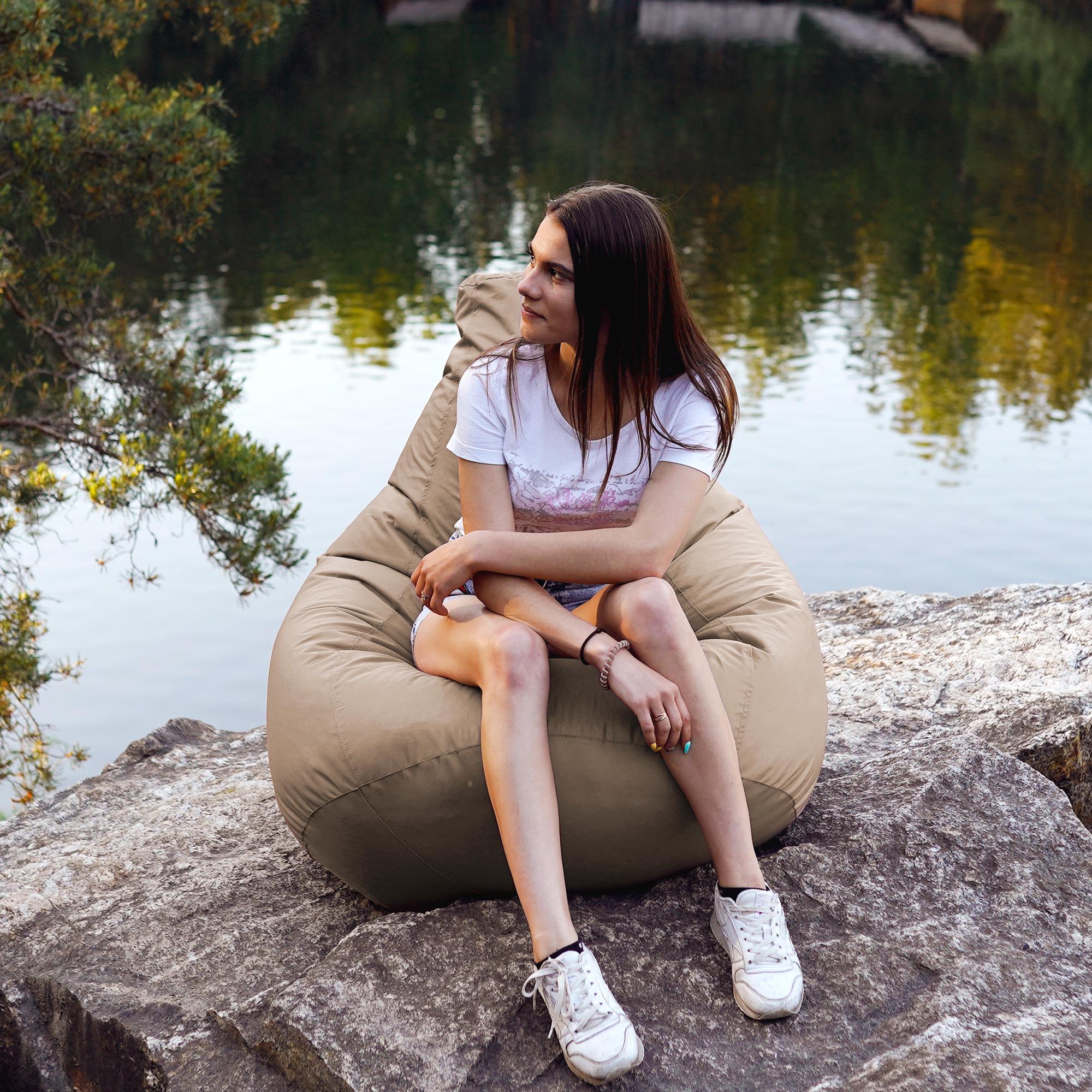 Крісло-мішок iQmebel Груша стандарт+ оксфорд Кава з молоком - фото 4 Крісло-мішок iQmebel Груша стандарт+ оксфорд Кава з молоком - фото 4