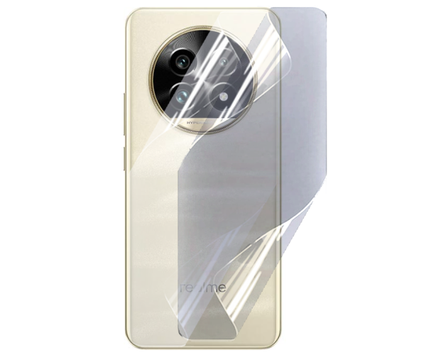 Противоударная гидрогелевая пленка Hydrogel Film для Realme 13 pro plus на заднюю панель, Transparent