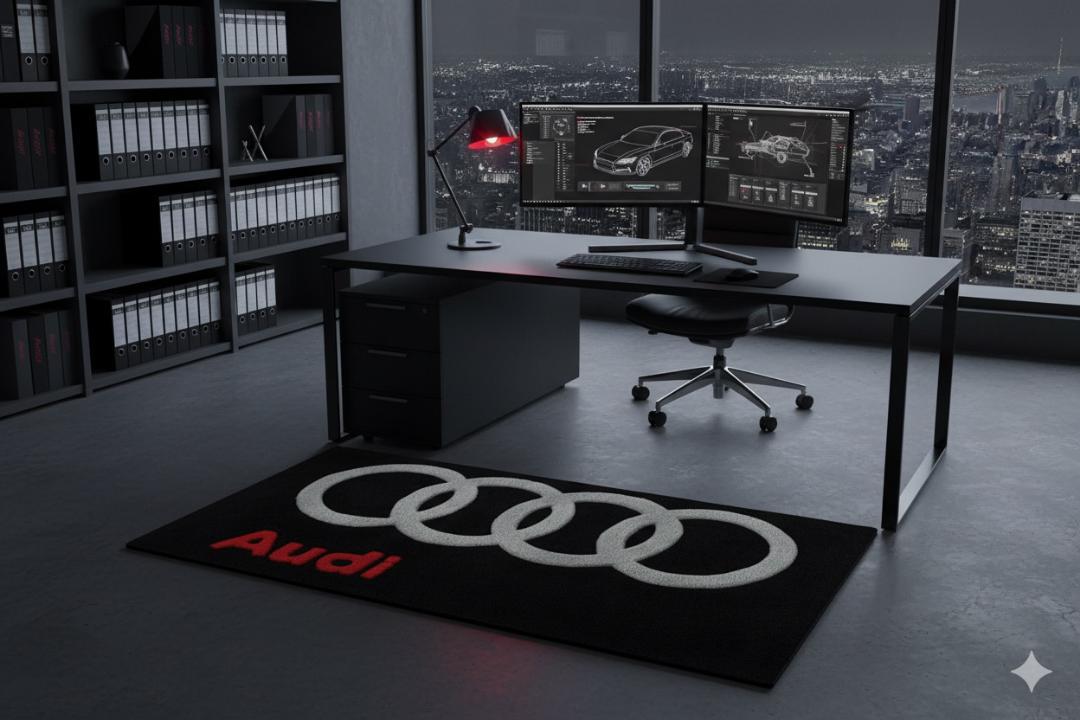 Килим Audi ручної роботи 120х60 см Чорний (30065488) Килим Audi ручної роботи 120х60 см Чорний (30065488)