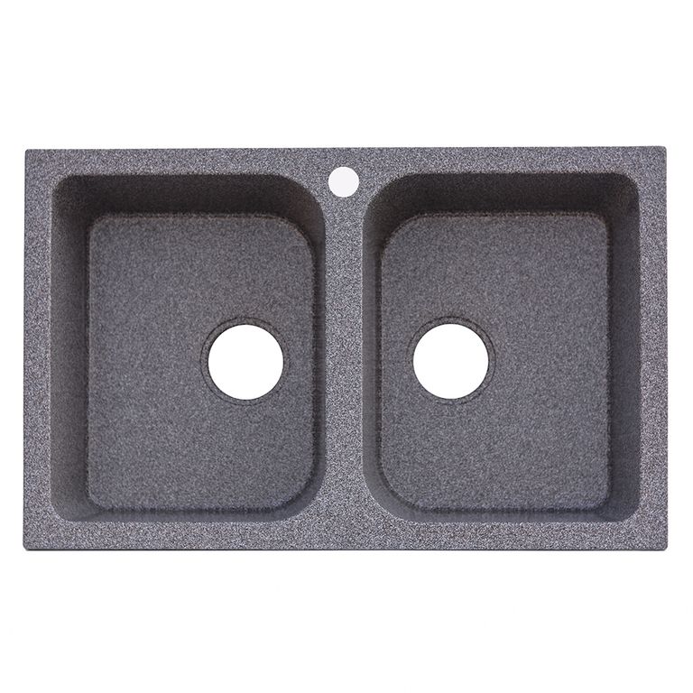 Мойка кухонная Platinum Twin 7648Ds Графит (353377)