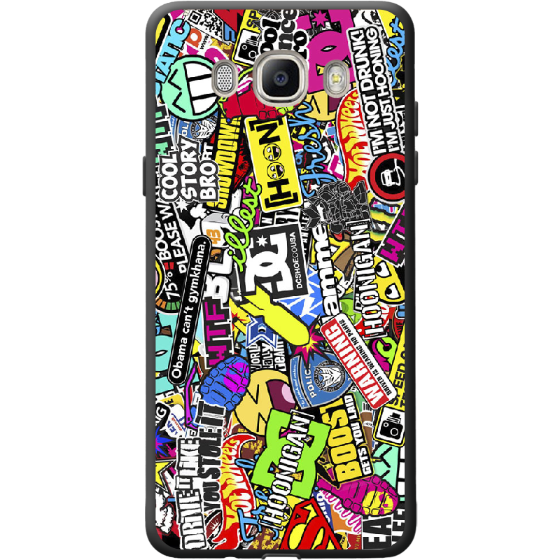 Чехол BoxFace Samsung J510 Galaxy J5 2016 Multicolored Inscriptions Черный силикон (25137-up880-41569)