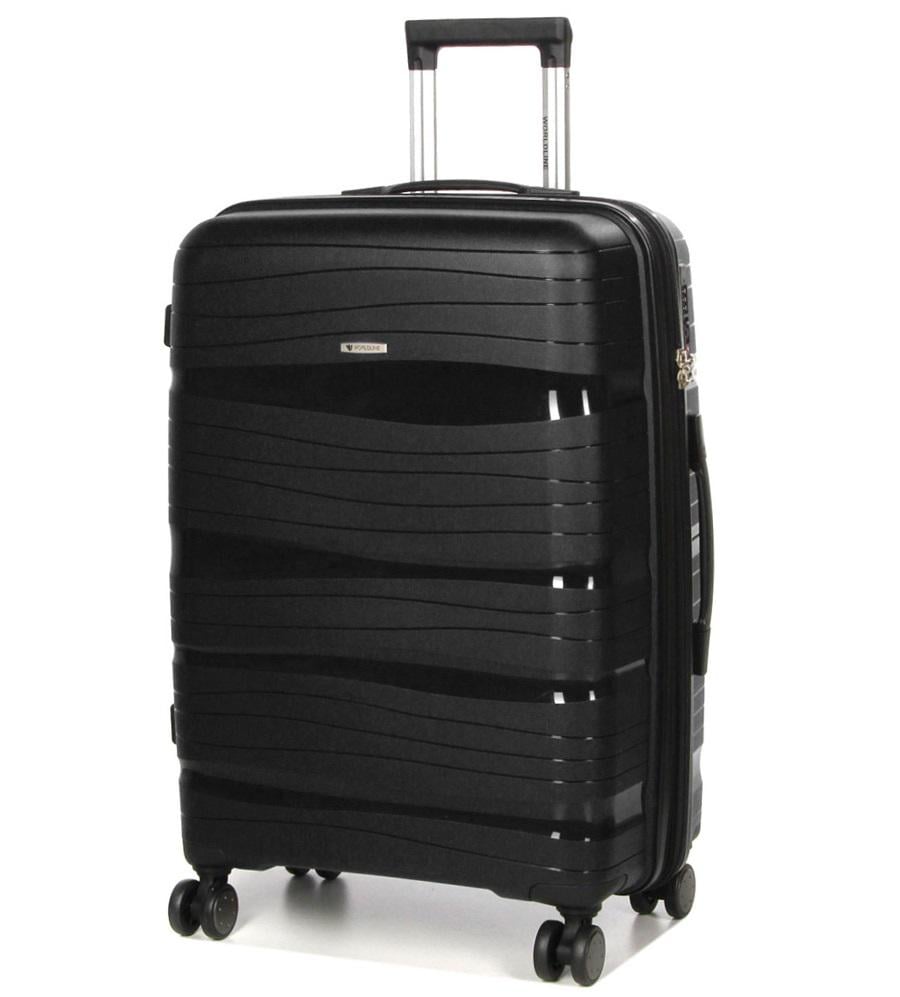 Чемодан средний полипропилен AIRTEX Worldline 283 M 66х44х28 см 80 л Черный