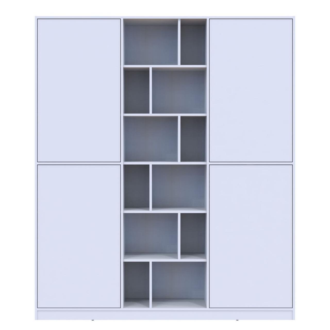 Шкаф для одежды с открытыми полками Doros Морган 180х38,5х210 см Белый (DRS-011219)