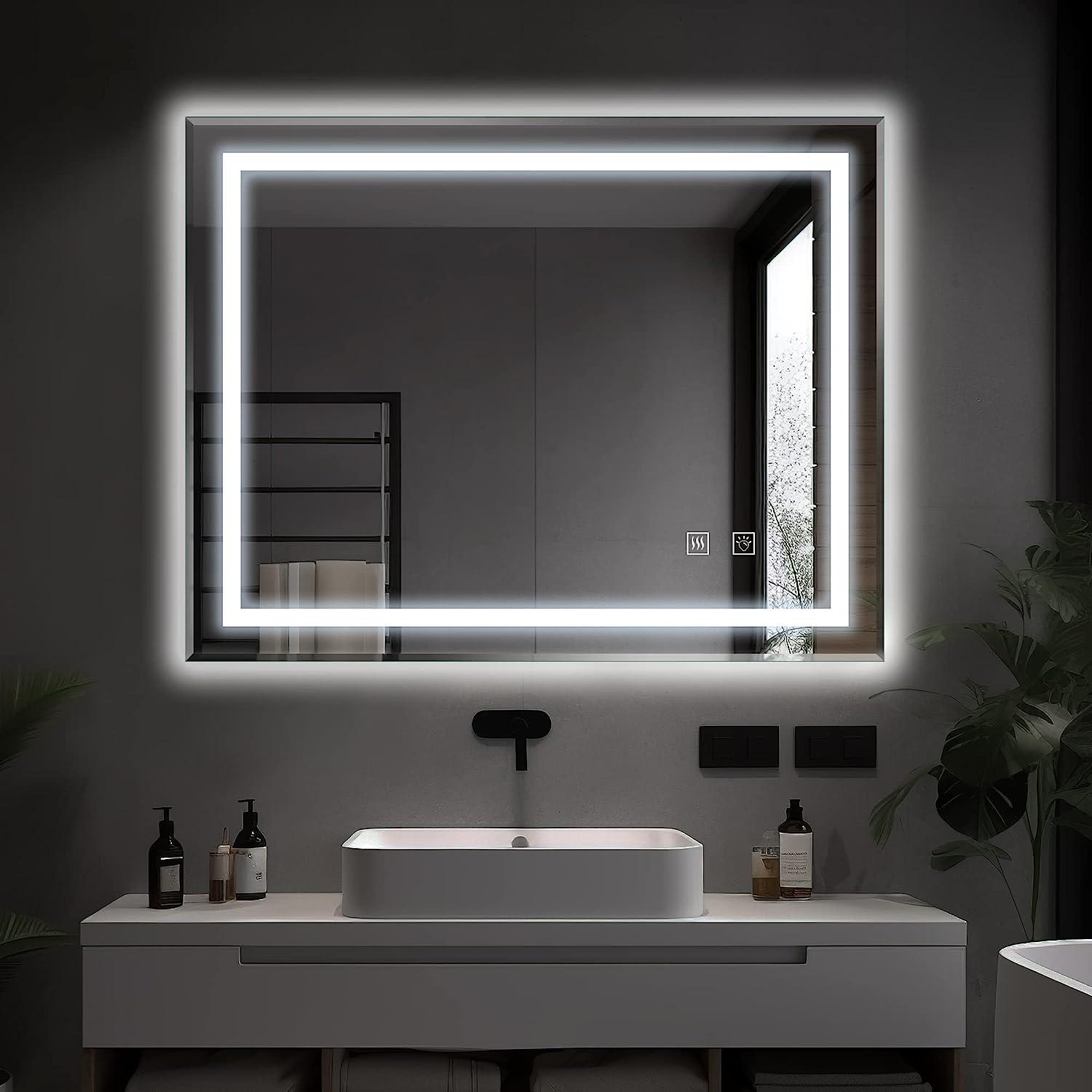 Зеркало Dim Dzerkal FUSIA с LED-подсветкой/сенсорным управлением/подогревом 70х100 см (12242)