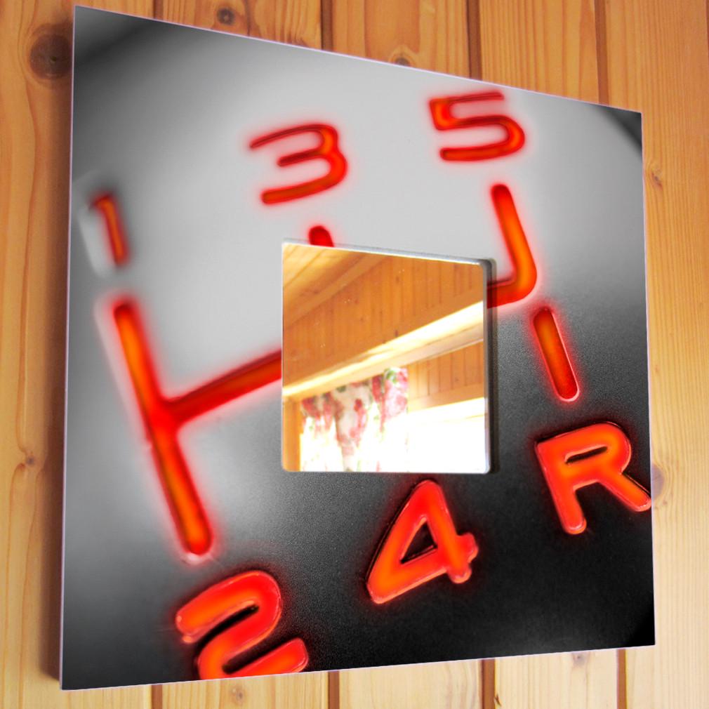 Зеркало декоративное Коробка передач автомобиля 260х260 мм (M03868)