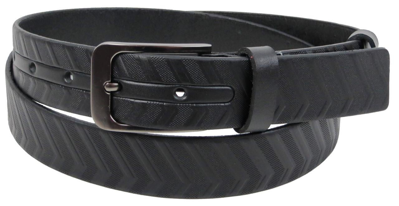 Ремень мужской кожаный под брюки Skipper 1472-35 Черный