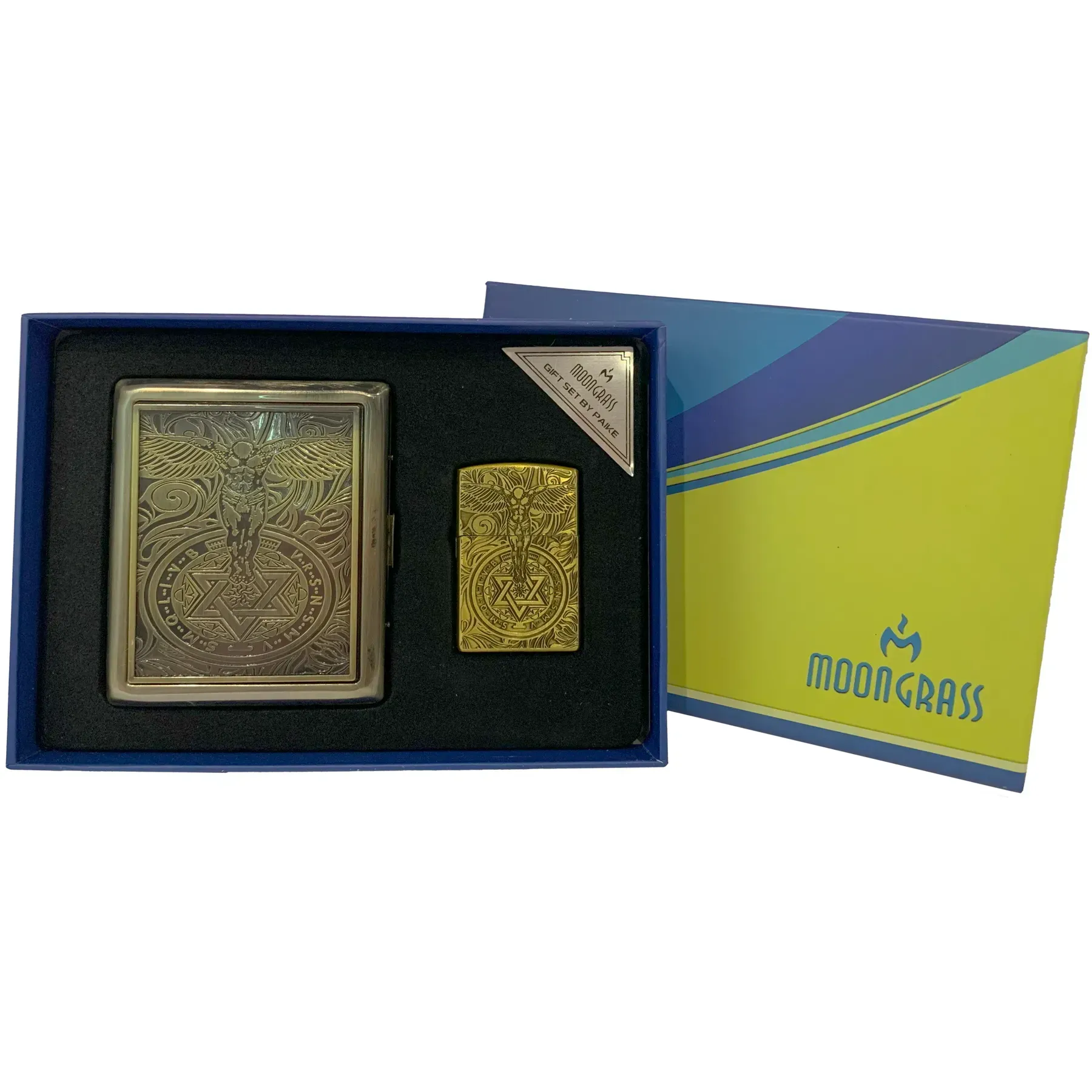 Портсигар Печатка Соломона на 20 цигарок та запальничка (wkl-068)