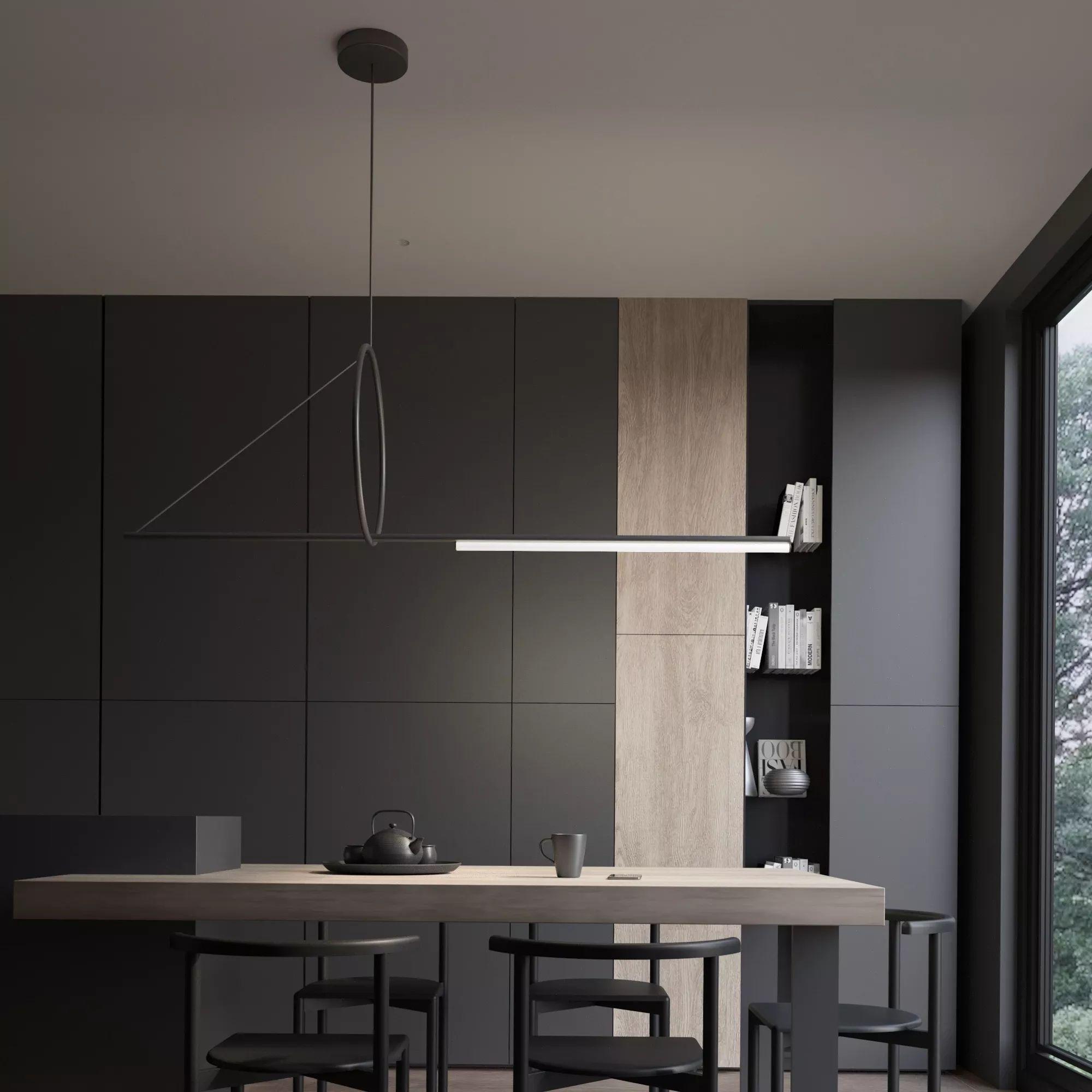 Светильник подвесной Mj-Light Uno L120 4000K Bk (10004)