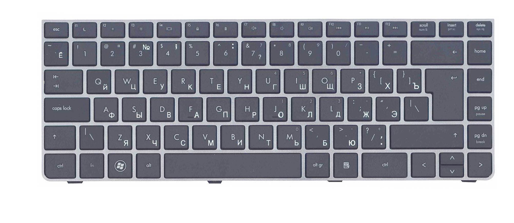 Клавиатура для ноутбука HP ProBook 4330S Gray Frame Black
