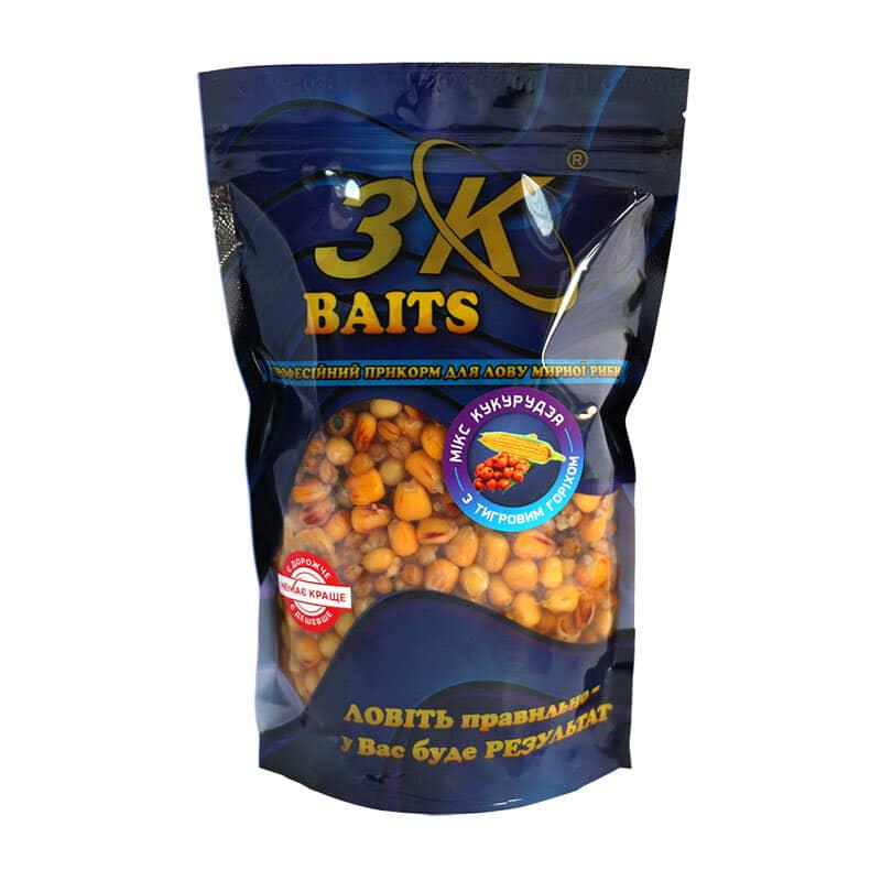 Прикорм 3KBaits Зерновий мікс 500 г Кукурудза/Тигровий горіх (3KB1037)