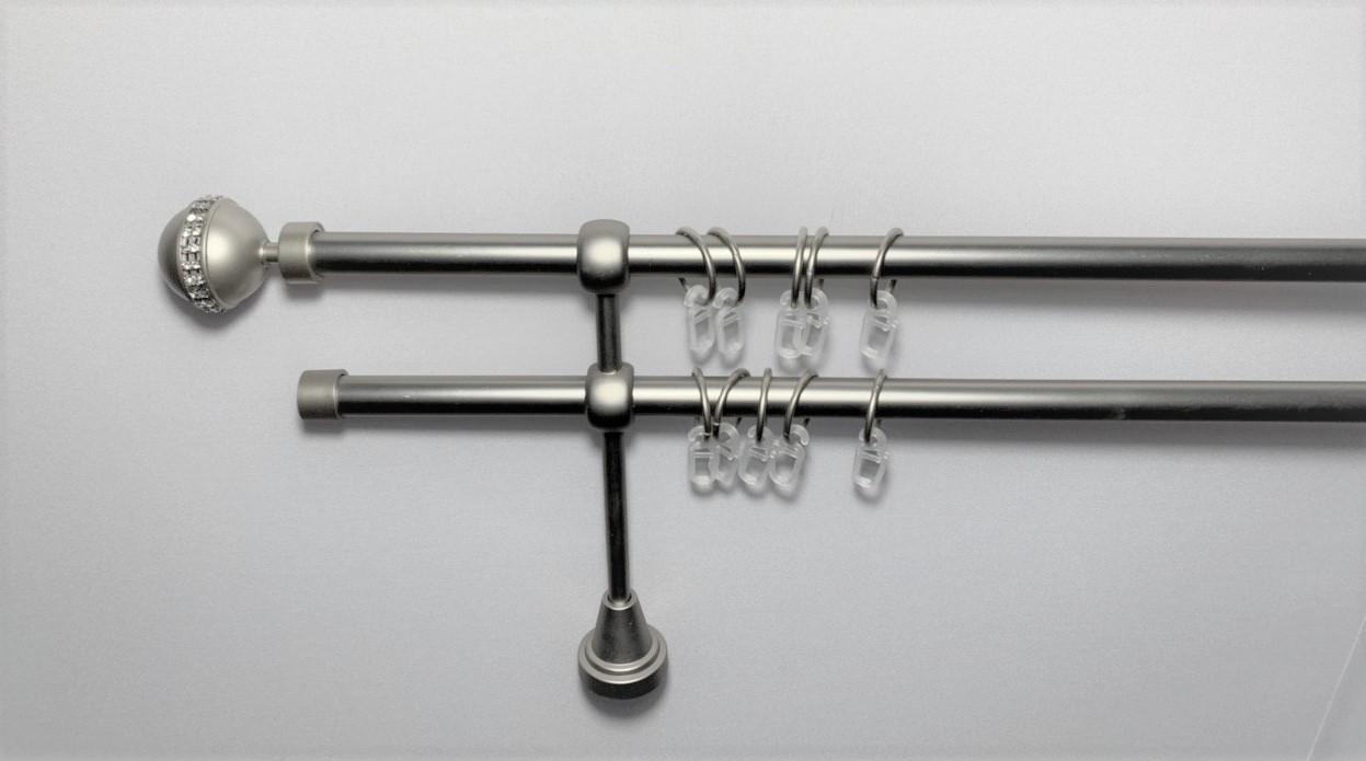 Карниз трубчатый двухрядный Orvit Авея 16/16 мм 240 см Сатин (000-5719) - фото 2 Карниз трубчатый двухрядный Orvit Авея 16/16 мм 240 см Сатин (000-5719) - фото 2