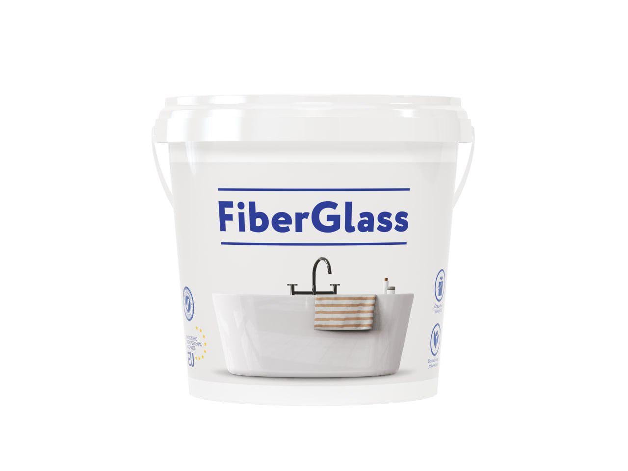 Эмаль акриловая Fiber Glass с отвердителем на ванну 1,5 м 24 ч 650 г (24393222)
