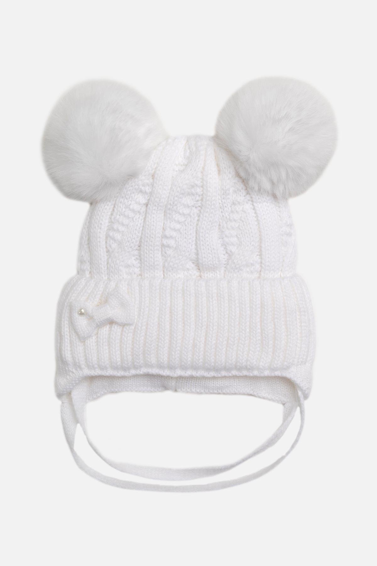 Шапка для девочки 40-42 см Белый (ЦБ-00263322) Шапка для девочки 40-42 см Белый (ЦБ-00263322)