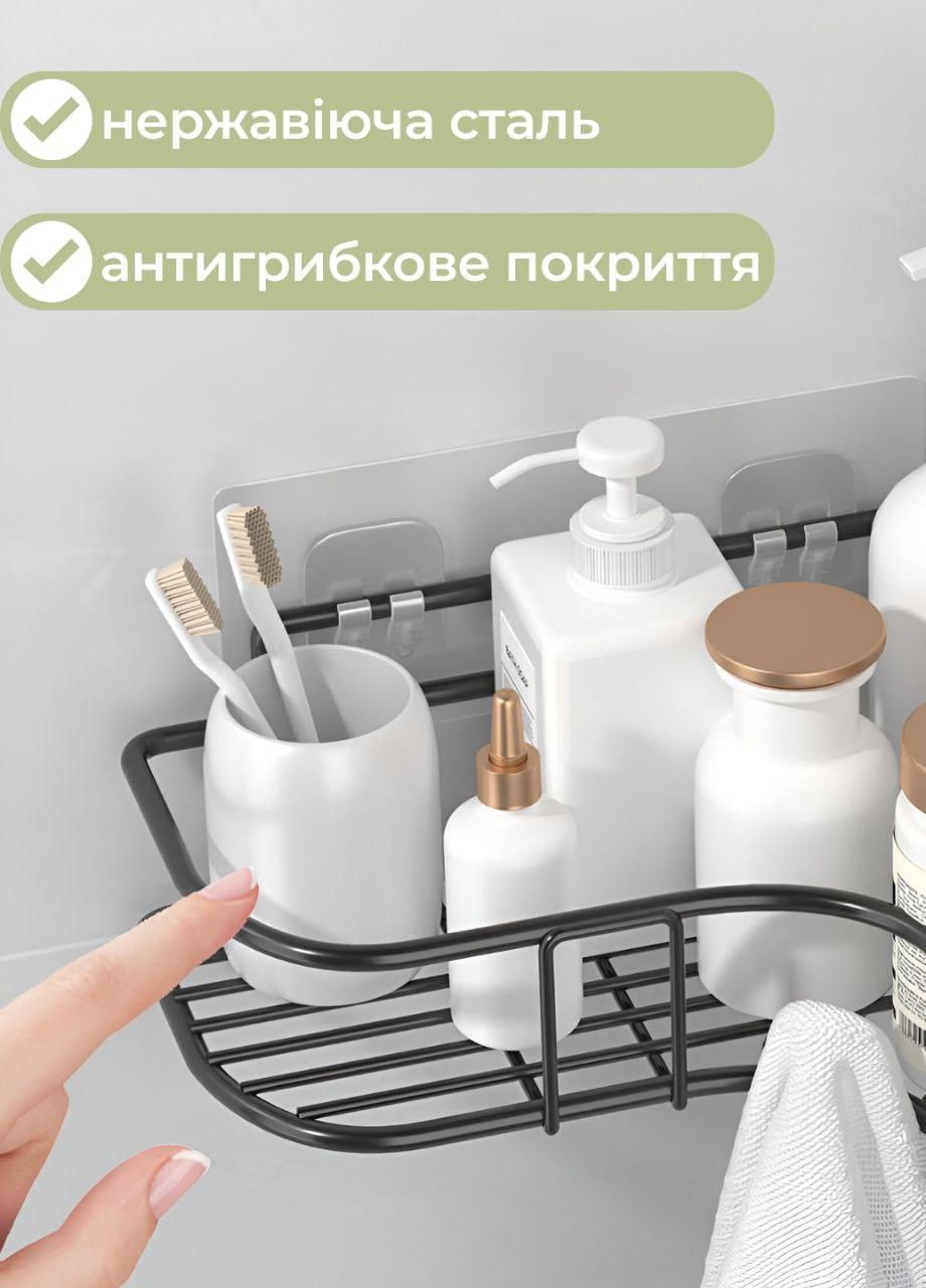 Полка угловая для ванной комнаты металлическая самоклеящаяся (400944) - фото 4 Полка угловая для ванной комнаты металлическая самоклеящаяся (400944) - фото 4