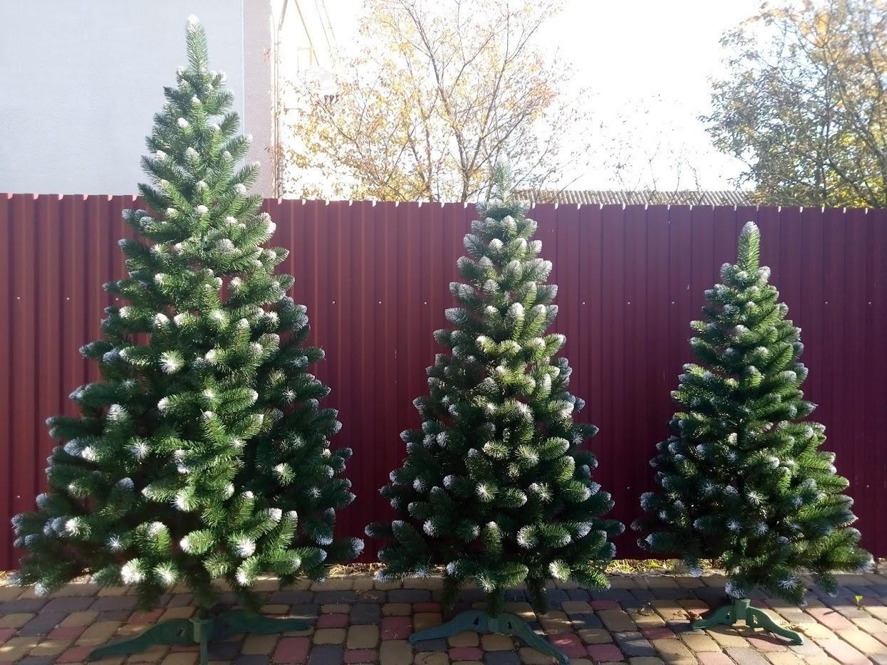 Елка искусственная Снежная Королева с подставкой с белым инеем 1,3 м Зеленый (С-1,3) - фото 4 Елка искусственная Снежная Королева с подставкой с белым инеем 1,3 м Зеленый (С-1,3) - фото 4